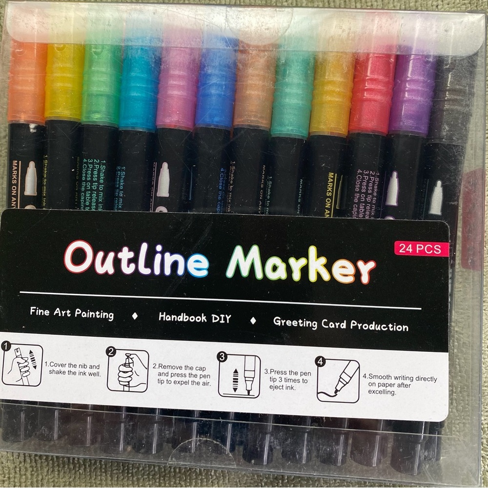 24-Pack Multicolor Fine Art Painting Pens